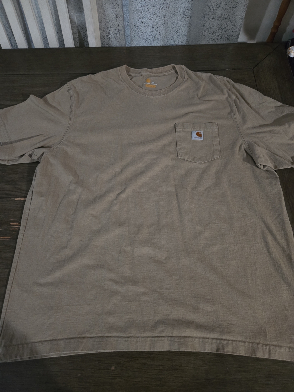 Carhartt Men's K87 Heavyweight Workwear Pocket T-Shirt Loose Fit Desert Tan 2XL